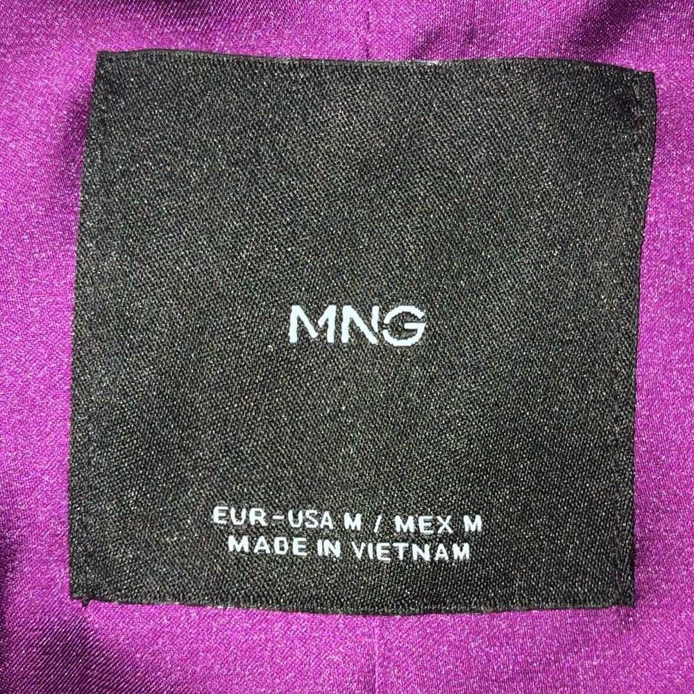 New: MNG Mango Structured Velvet Blazer. Size 6 - Picture 11 of 12